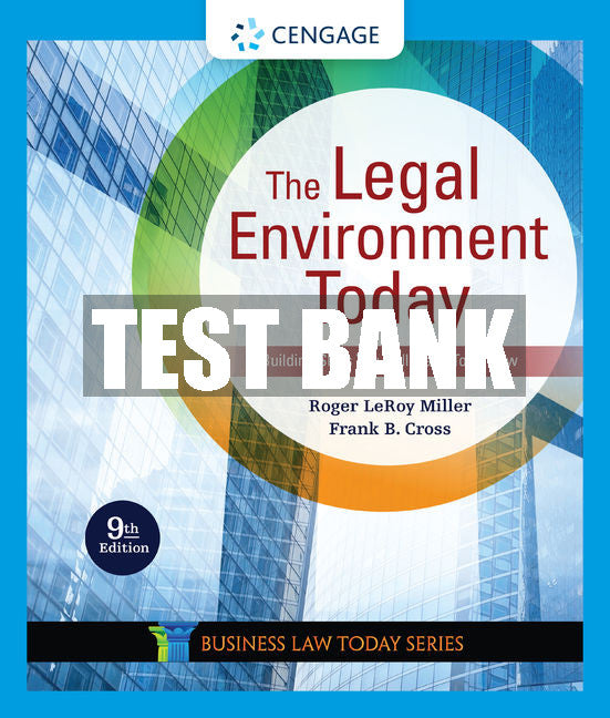 Test Bank The Legal Environment Today