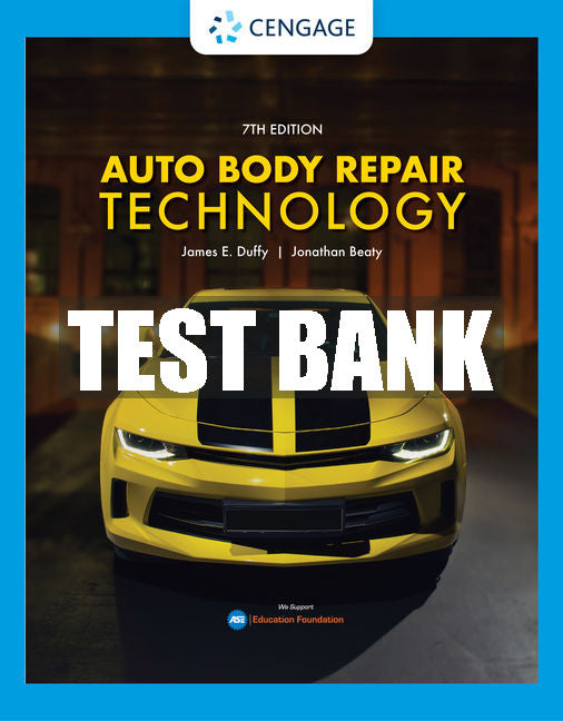 Test Bank Auto Body Repair Technology