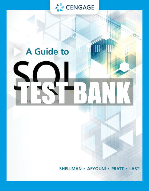 Test Bank A Guide to SQL