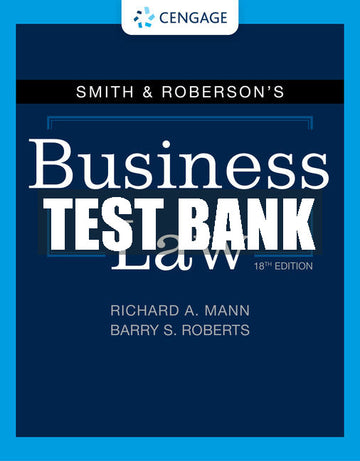 Test Bank Smith & Roberson's Business Law