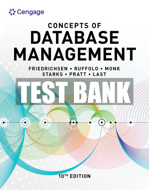 Test Bank Concepts of Database Management