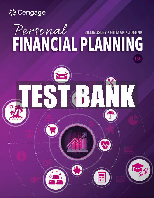 Test Bank Personal Financial Planning