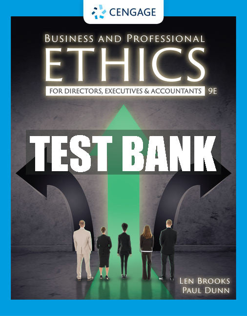 Test Bank Business and Professional Ethics