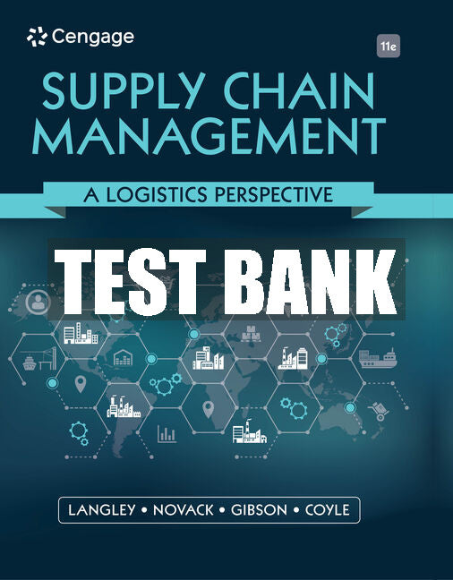 Test Bank Supply Chain Management: A Logistics Perspective