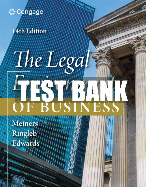 Test Bank The Legal Environment of Business
