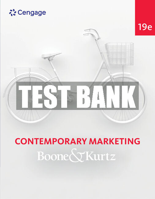 Test Bank Contemporary Marketing