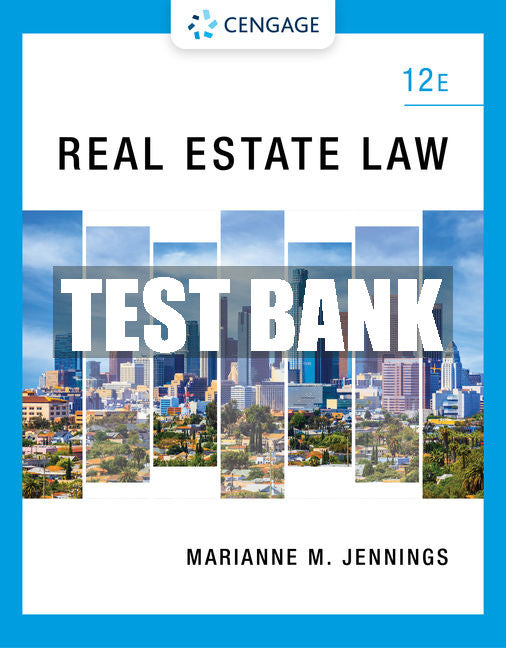 Test Bank Real Estate Law