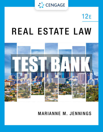 Test Bank Real Estate Law