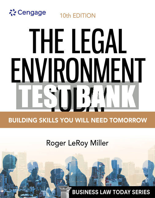 Test Bank The Legal Environment Today