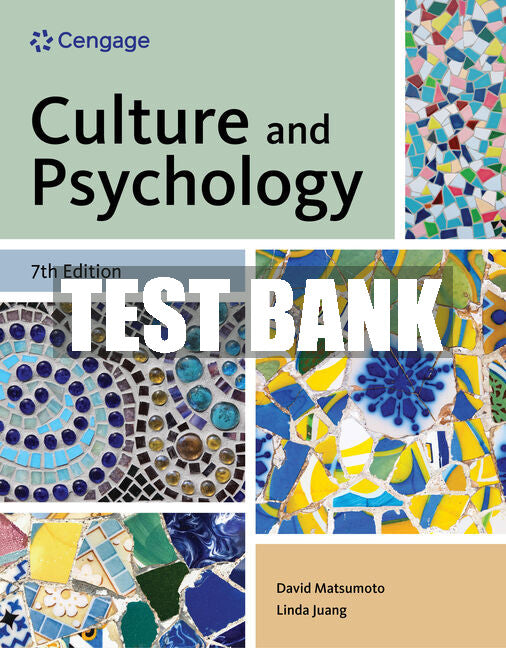 Test Bank Culture and Psychology