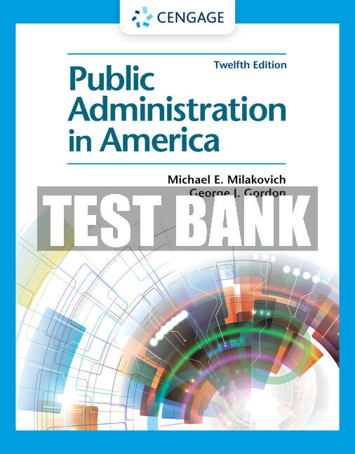 Test Bank Public Administration in America