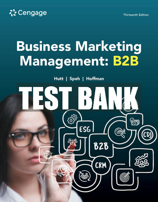 Test Bank Business Marketing Management B2B