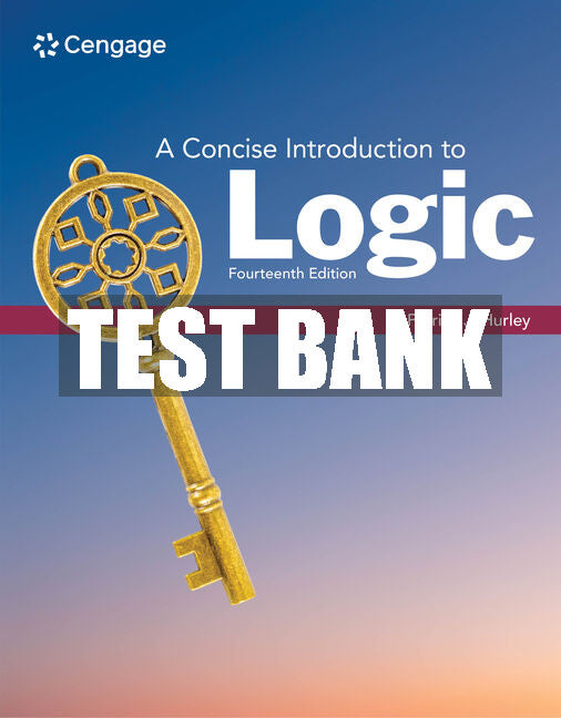 Test Bank A Concise Introduction to Logic
