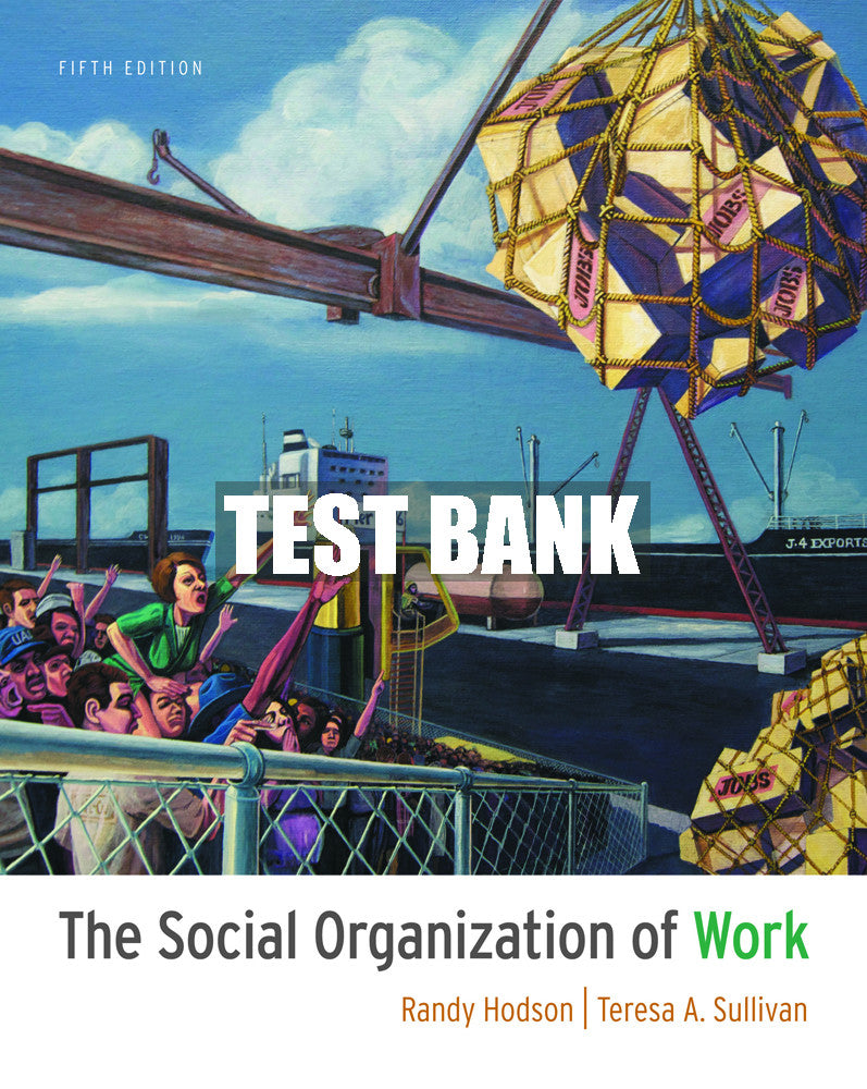 Test Bank The Social Organization of Work