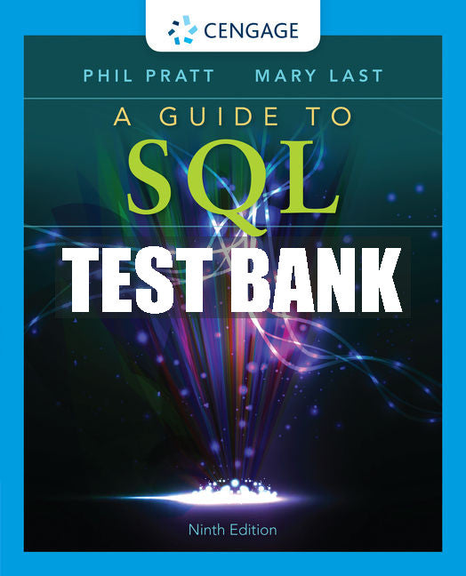 Test Bank A Guide to SQL