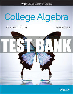 Test Bank College Algebra, 5th Edition