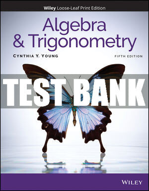 Test Bank Algebra and Trigonometry, 5th Edition