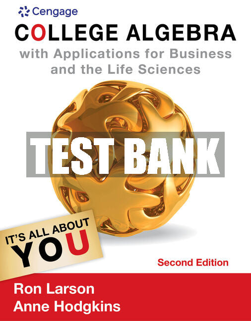 Test Bank College Algebra with Applications for Business and Life Sciences