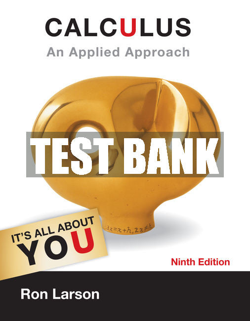 Test Bank Calculus: An Applied Approach