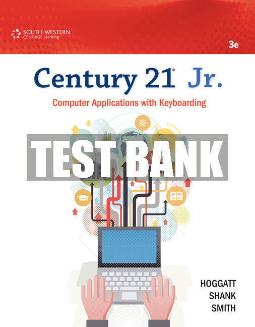 Test Bank Century 21® Jr. Computer Applications with Keyboarding