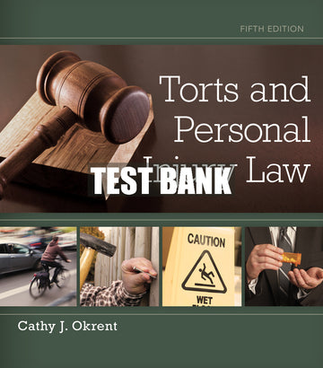 Test Bank Torts and Personal Injury Law