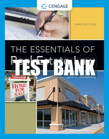 Test Bank The Essentials of Real Estate Law