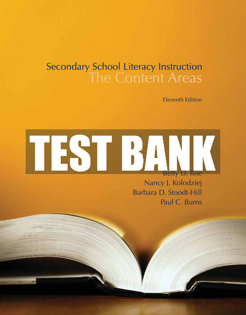 Test Bank Secondary School Literacy Instruction