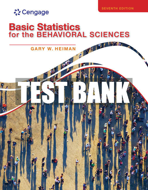 Test Bank Basic Statistics for the Behavioral Sciences