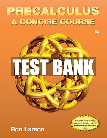 Test Bank Precalculus: A Concise Course