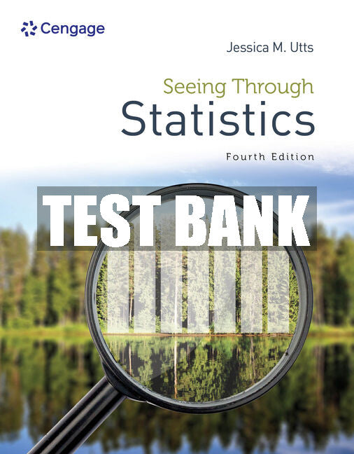 Test Bank Seeing Through Statistics