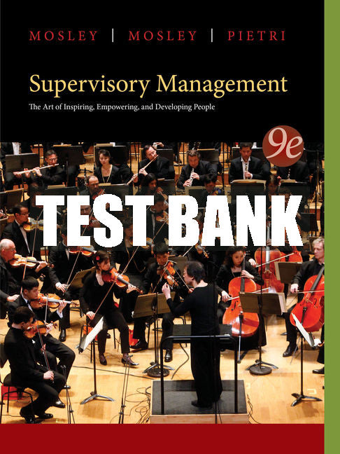 Test Bank Supervisory Management