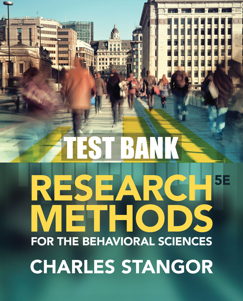 Test Bank Research Methods for the Behavioral Sciences