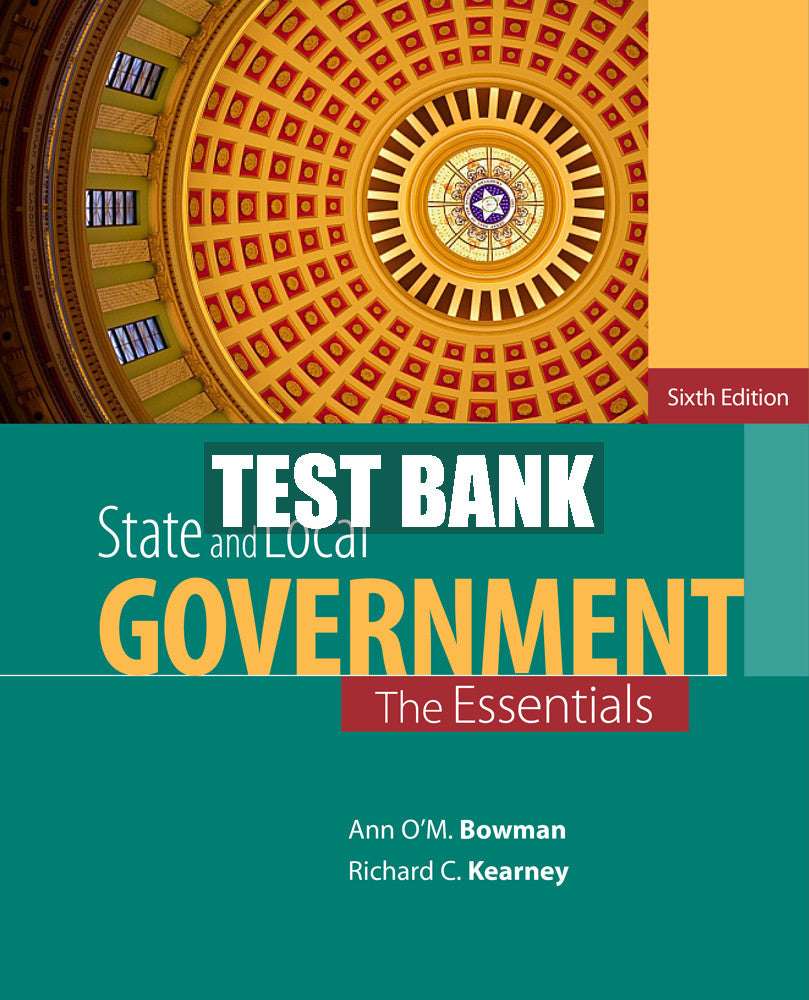 Test Bank State and Local Government: The Essentials