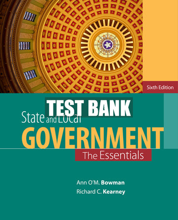 Test Bank State and Local Government: The Essentials