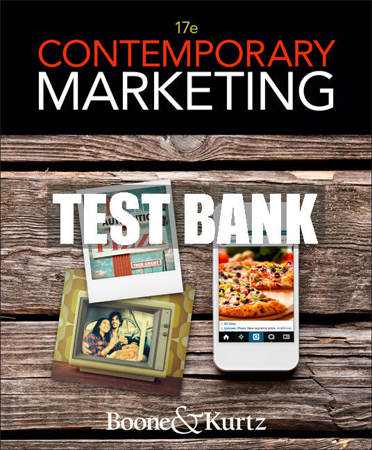 Test Bank Contemporary Marketing