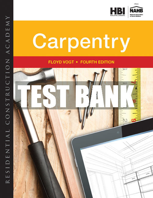 Test Bank Residential Construction Academy