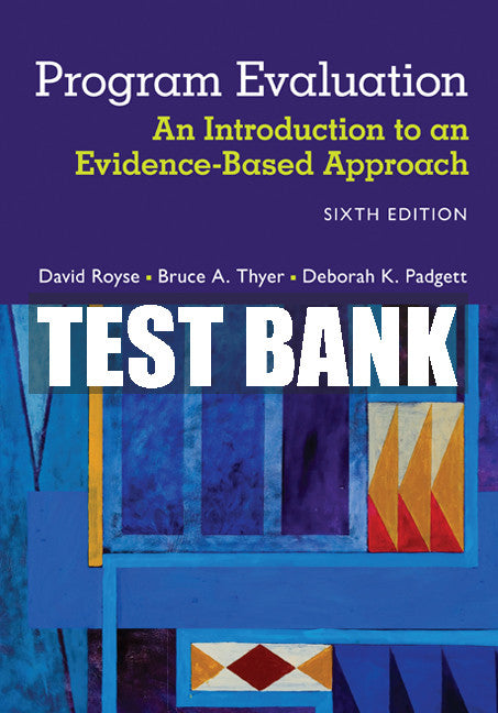 Test Bank Program Evaluation: An Introduction to an Evidence-Based Approach