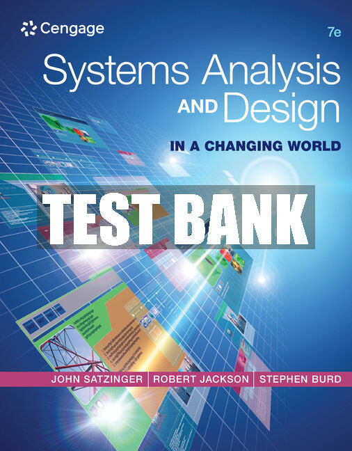 Test Bank Systems Analysis and Design in a Changing World