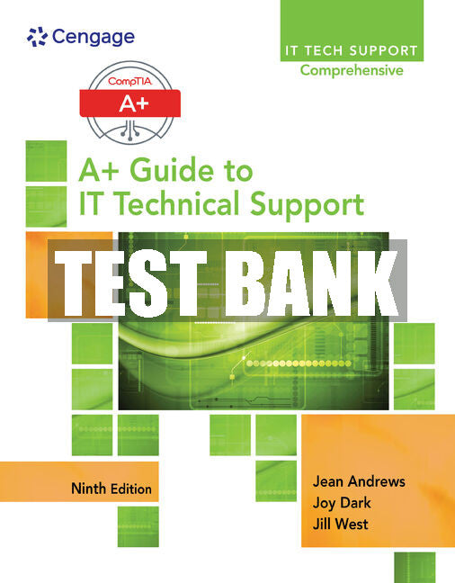 Test Bank A+ Guide to IT Technical Support (Hardware and Software)