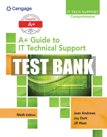 Test Bank A+ Guide to IT Technical Support (Hardware and Software)