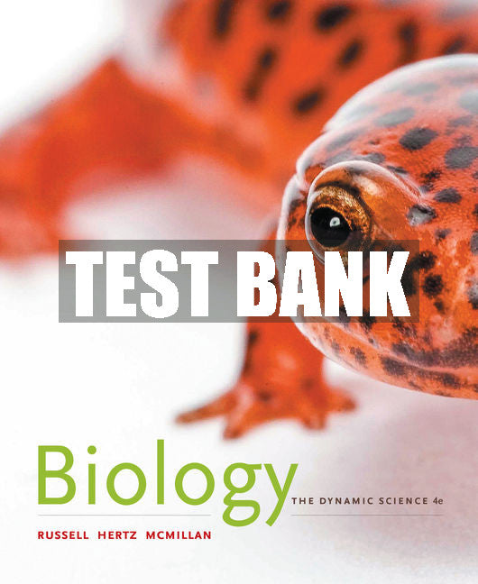 Test Bank Biology: The Dynamic Science