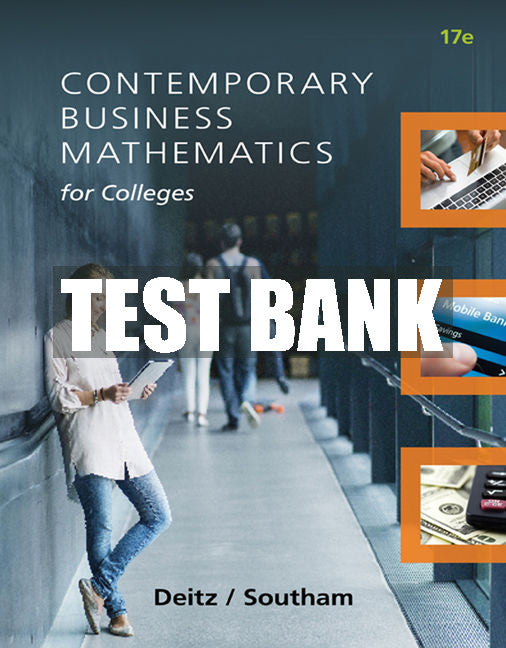 Test Bank Contemporary Business Mathematics for Colleges