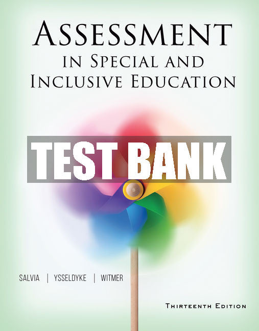 Test Bank Assessment in Special and Inclusive Education