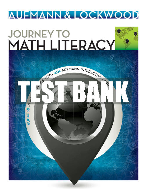 Test Bank WebAssign for Journey to Math Literacy