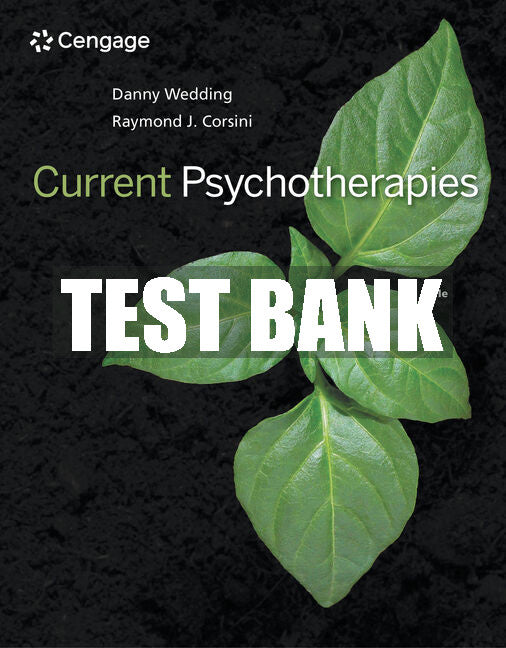 Test Bank Current Psychotherapies