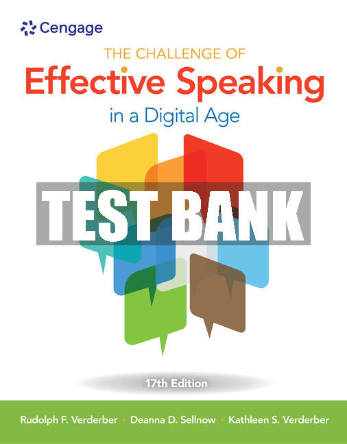 Test Bank The Challenge of Effective Speaking