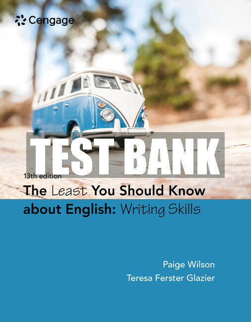 Test Bank The Least You Should Know About English: Writing Skills