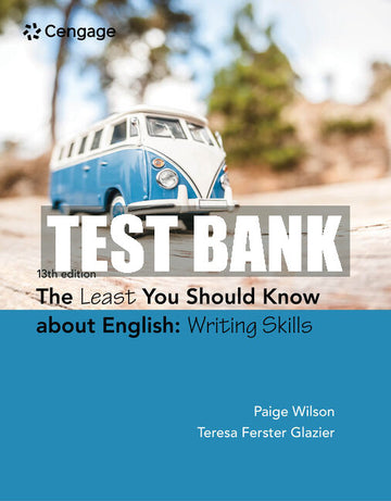 Test Bank The Least You Should Know About English: Writing Skills