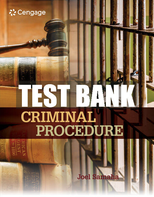 Test Bank Criminal Procedure