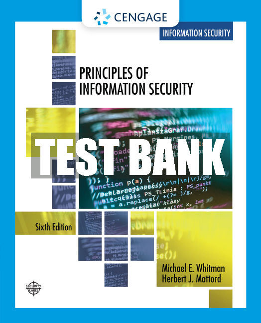 Test Bank Principles of Information Security